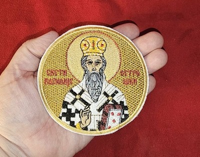 Saint Basil of Ostrog Orthodox Embroidered Icon 3.92 Inch Pocket Icon