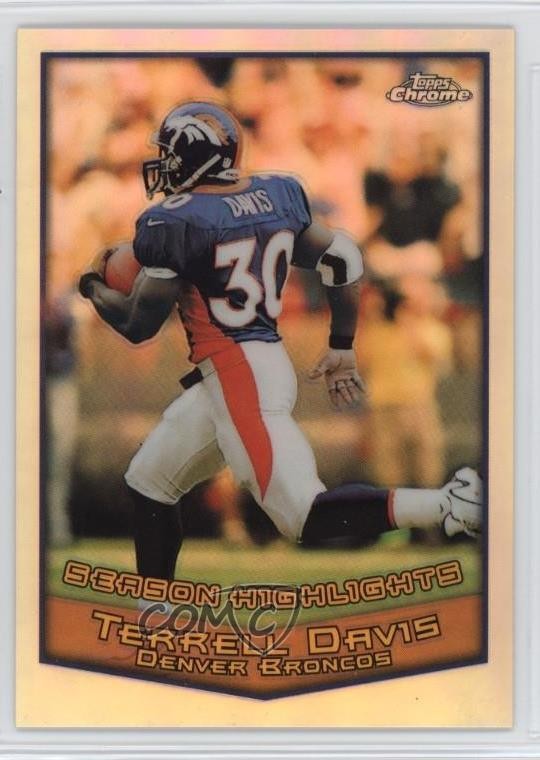 1999 Topps Chrome Season Highlights Refractor Terrell Davis #129 HOF 12xq