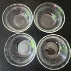 Pyrex Corning 463 Custard Cup Scalloped Edge 175ml Vintage Set Of 4