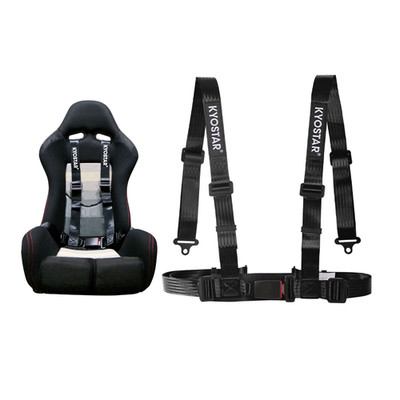 KYOSTAR 2'' Schwarz 4 Punkt Sicherheitsgurt Harness Seat Belt Soft Shoulder Pad