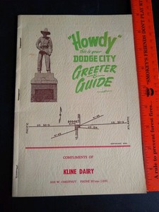 1954 Dodge City Kansas "Howdy" Greeter & Guide - Tourism Travel
