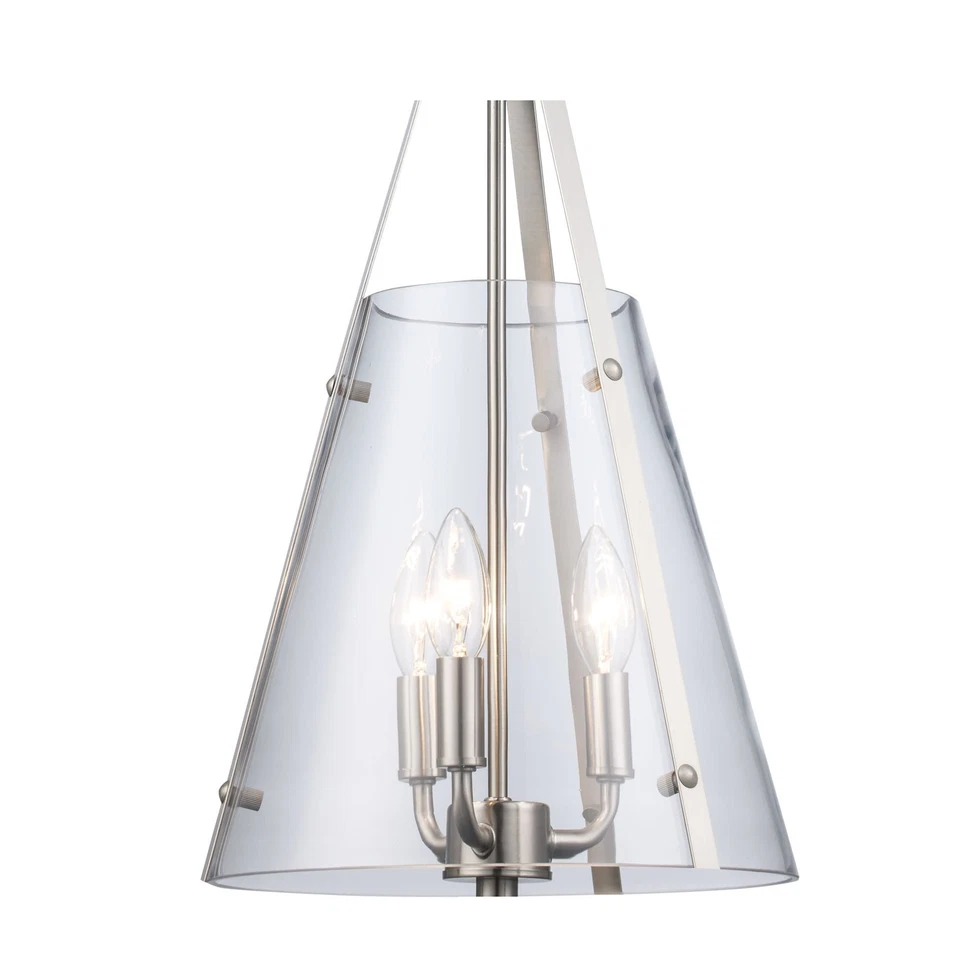 Vela cónica Trans Globe Lighting 11583 Alivia 3 luces 11" W - níquel Foto 3 de 4