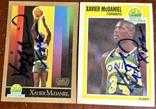 Xavier McDaniel Autograph NBA Seattle Supersonics X-Man Auto basketball card LOT
