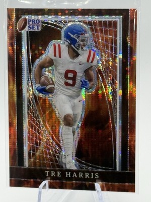 2024 Leaf Pro Set Metal - Tre Harris Fire Pulsar 1/1 (RC) #136