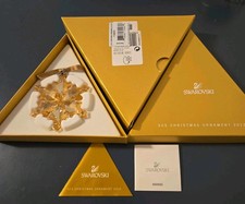2012 Swarovski GOLD .Annual Edition Snowflake Ornament --NEW IN ORIGINAL BOX