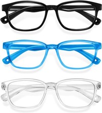 Blue Light Glasses for Kids 3 Pack anti Glare  Eye Strain Glasses Computer TV