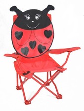 Kids Folding Deck Chair Red Ladybird Animal Design Garden Camping Outdoors
