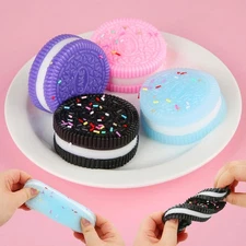 4 PCS Taba Cookies Squishy Toys, Kawaii Ultra-Soft Stress Relief Fidget Toy... 