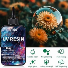 UV Resin - 100g Crystal Clear Hard Type UV Glue Ultraviolet Curing Epoxy Resin