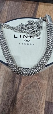 Vintage Links of London Brause Stern Halskette - Sterlingsilber Blase