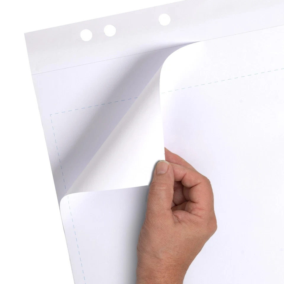 Flipchart-Papier recycling, blanko, mit 20 Blatt je Block, 6 fach Lochung, 5 ... - Bild 4 von 4