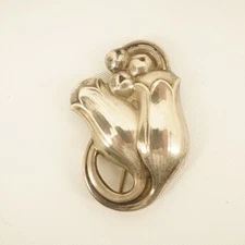 Georg Jensen Sterling Silver Tulip #100B Brooch - Free Shipping USA