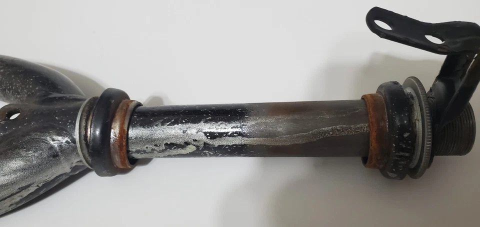 Horquilla de bicicleta de dirección de acero de colección de 1 pulgada 400 mm eje a corona años 90 MTB Foto 3 de 4