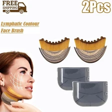 New Lymphatic Contour Face Brush, Dry Brushing Face Brush, Lymphatic Drainage 