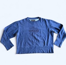 Vintage 90s Express Blue Oversized Crewneck Pullover Sweatshirt Size Medium