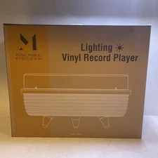 Vinyl Record Music Player Turntable Bluetooth Speaker Lighting Pre Owned