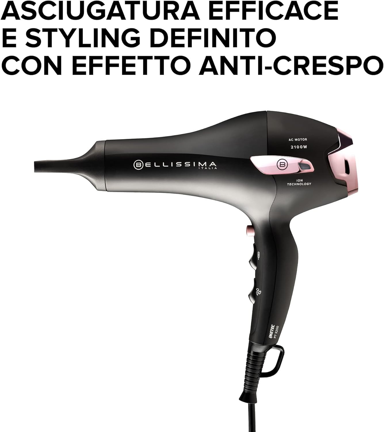 Imetec P7 3200 Phon Bellissima 2100W con Diffusore e Ioni - 2