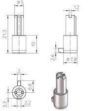 1x Schalter Stift Pin Drehsstift passend für Bewegungsmelder Merten Argus 180 UP
