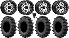 MSA Brute Beadlock 14" UTV Wheels 28" MotoSlayer Tires Can-Am Defender