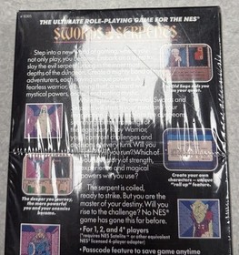 NES Nintendo Game SWORDS AND SERPENTS -NEW & Factory Sealed  H-Seam!