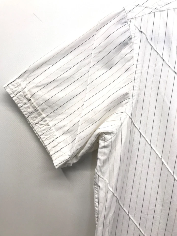 Burton Shirt Button Down Striped Short Sleeve Cotton Casual Men’s S 35-38 - Image 3 of 4