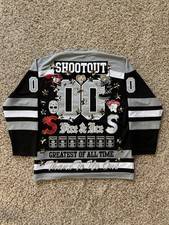 Supreme Fire & Ice Patches Hockey Jersey Black Grey (Size Large)