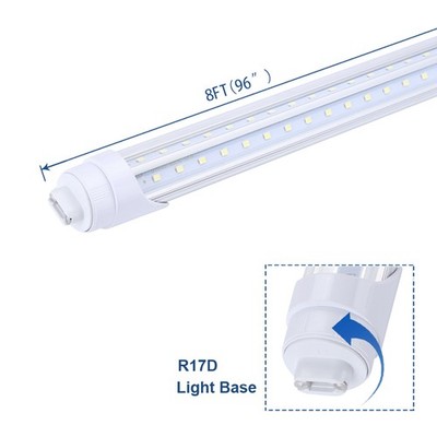 90W 65W 45W 8FT Led Shop Light R17D Led Tube Light 8 Foot HO Base T8 Rotatable