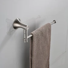 Swivel Stainless Steel Wall Mount Bathroom Towel Rail Holder Rack Shelf Single L