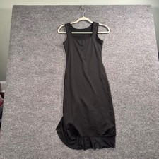 Black Square Neck Bodycon Midi Dress XS Whimsigoth Romantic Goth Fairy Grunge