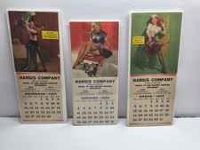 Vintage 1950 1951 Pinup Calendar Lot Hargis C...