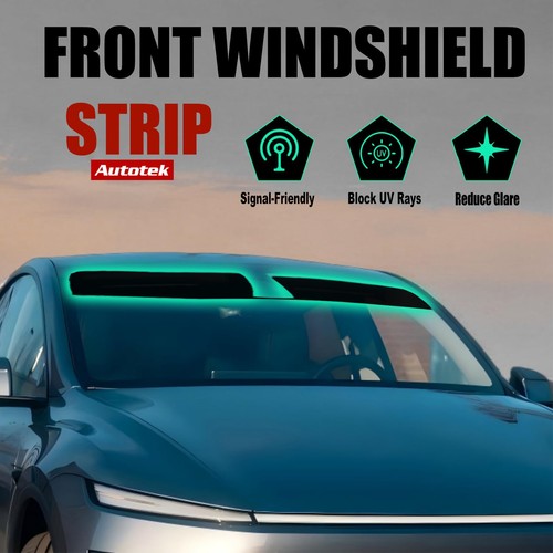 Precut Windshield Tint Strip for Tesla Model Y 2025-2026, 2Ply Anti-Glare, He... - Picture 5 of 7