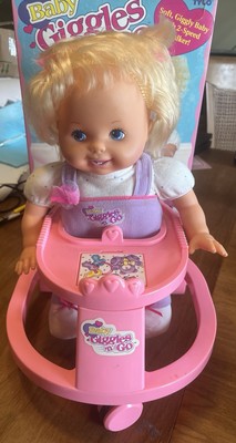 baby−G 1992 Tyco Baby Giggles 'n Go Doll & Motorized Walker Set with Box