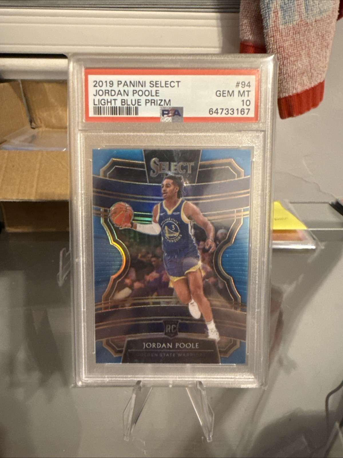 2019-20 Panini Select - Concourse Jordan Poole #94 Light Blue Prizm /299 (RC)