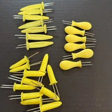 Assorted Corn On The Cob Holders 11 Sets 2 Extra
