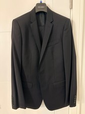 Dolce & Gabbana  3 piece black suit mens Size 34 (44 IT), 100% wool. AUTHENTIC !