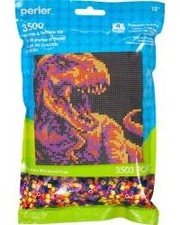 DIY Perler T-rex Dinosaur Kids Fused Beads and Pattern Craft Kit