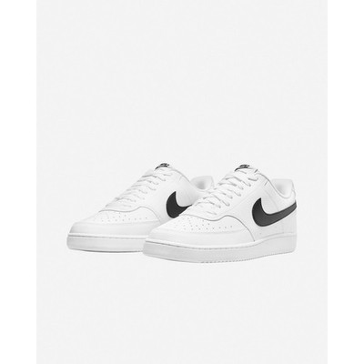 NWT Nike MEN Court Vision Low Next Nature White Black - UK 8 US 9
