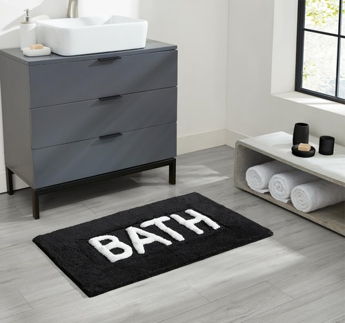 Cotton Bath Rug - Soft Cotton Bath Mat - Bathroom Decor - Water Absorbent - Picture 3 of 8