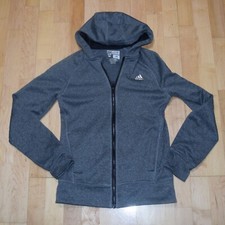 ADIDAS CLIMAWARM Boys' sz L 14 ULTIMATE HOODIE Hooded Fleece Full Zip Jacket