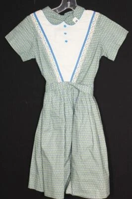 Robe Fille Vintage WWII En Coton RARE Des Années 1940 Jamais Portée Taille 10-12 - Photo 1/4