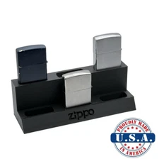 Zippo Lighter For 6 Lighters - Display Stand Sturdy Base Holder Desktop or Shelf