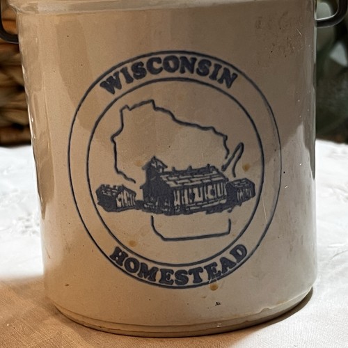 Vintage Wisconsin Homestead Cheese Stoneware Crock - Picture 9 of 10