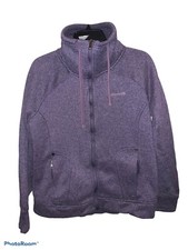 Avalanche Outdoors Full Zip Sweatshirt Fleece Knit Purple Size Large Y1