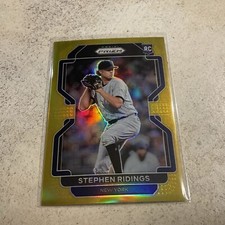 2022 PANINI PRIZM ROOKIE CARD OF STEPHEN RIDINGS-NEW YORK YANKEES GOLD 4 OF 10