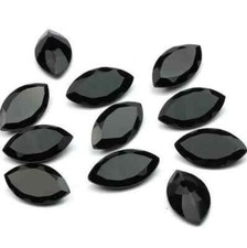 WHOLESALE NATURAL BLACK ONYX FACETED MARQUISE SHAPE LOOSE GEMSTONE JEWELLERY.