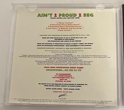 TLC, Ain't 2 Proud 2 Beg, Single, Promo, CD, 1992 | eBay