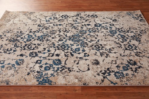 Turkish Floral Beige 5x8 ft Transitional Rug Soft Pile Carpet - Picture 9 of 11