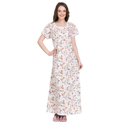 Redglo Cotton Hand Printed Women Night Dress Nighty Night Gown | eBay