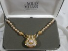 Nolan Miller Glamour Champagne Faux Pearl & Reversible Crystal Enhancer In Box