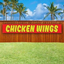 CHICKEN WINGS XXL Banner Advertising Vinyl Flag Sign Many Sizes LARGE SIZES FOOD